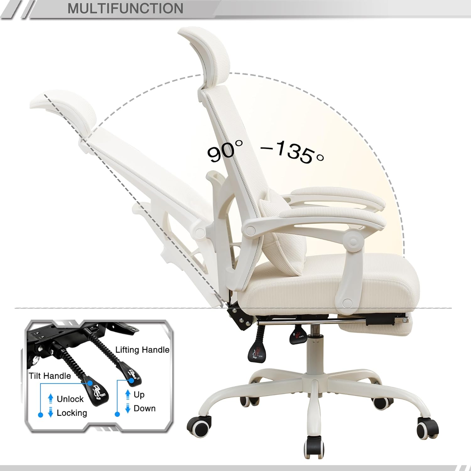 Office Chair with Footrest