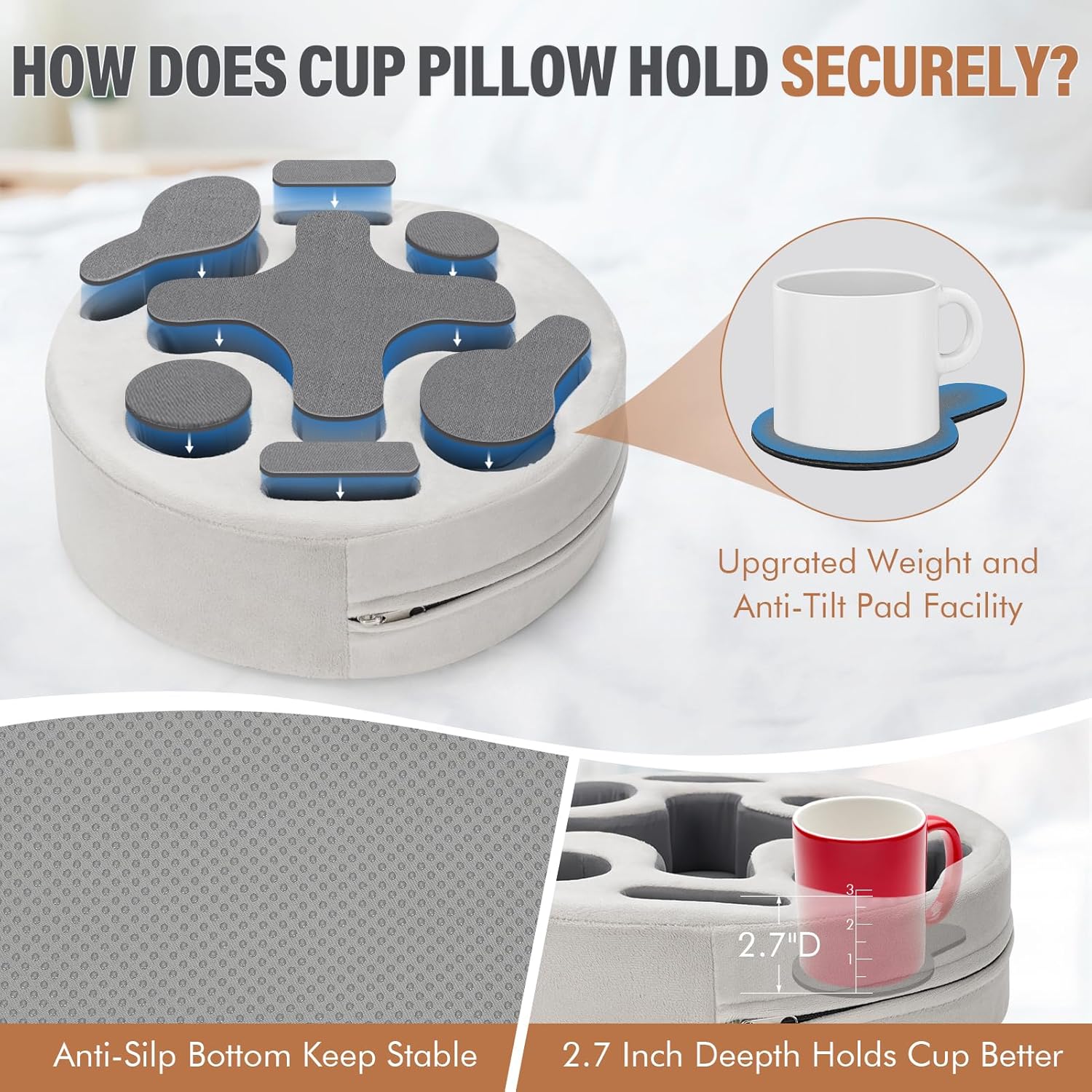 Couch Cup Holder Pillow