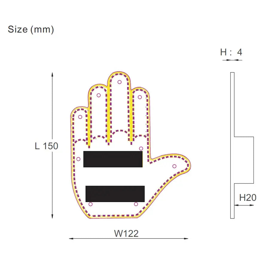 Led Hand Sign